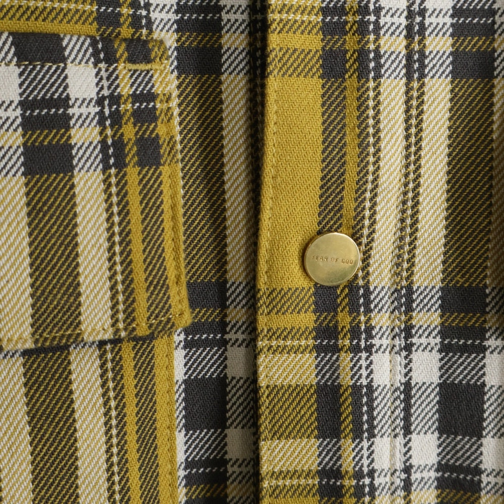 FEAR OF GOD(フィアオブゴッド) SIXTH COLLECTION FLANNEL SHIRT JACKET シックススコレクション フランネル チェックシャツジャケット イエロー FG30-003