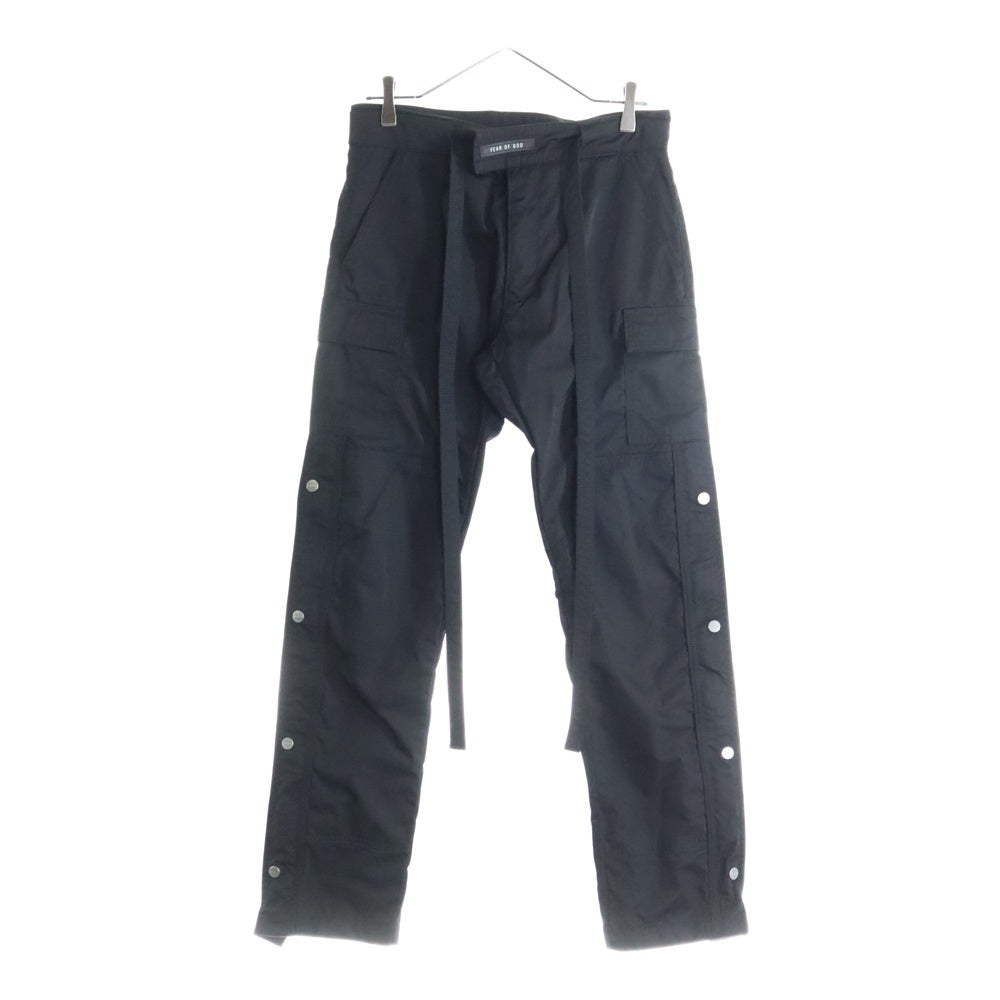 FEAR OF GOD(フィアオブゴッド) SIXTH COLLECTION NYLON CARGO PANTS シックススコレクション サイドジップ ナイロンカーゴパンツ ブラック FG10-012