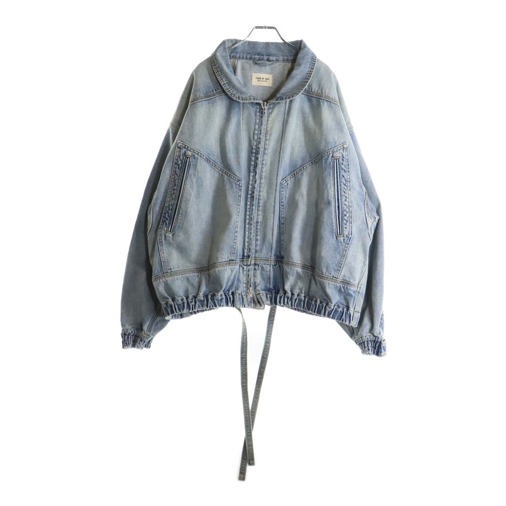FEAR OF GOD(フィアオブゴッド) SIXTH COLLECTION シックススコレクション フロントジップ ドローコード デニムジャケット インディゴ 6S19-6017-4003
