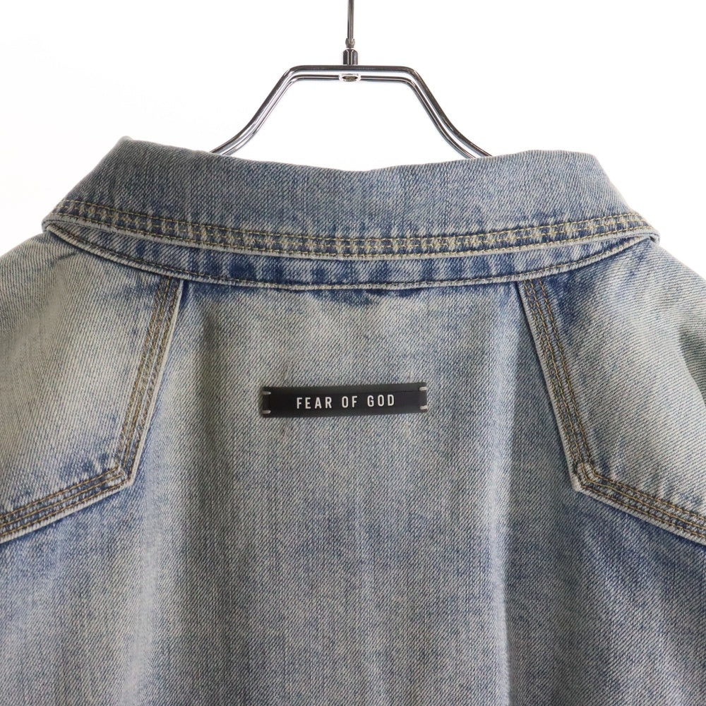 FEAR OF GOD(フィアオブゴッド) SIXTH COLLECTION シックススコレクション フロントジップ ドローコード デニムジャケット インディゴ 6S19-6017-4003