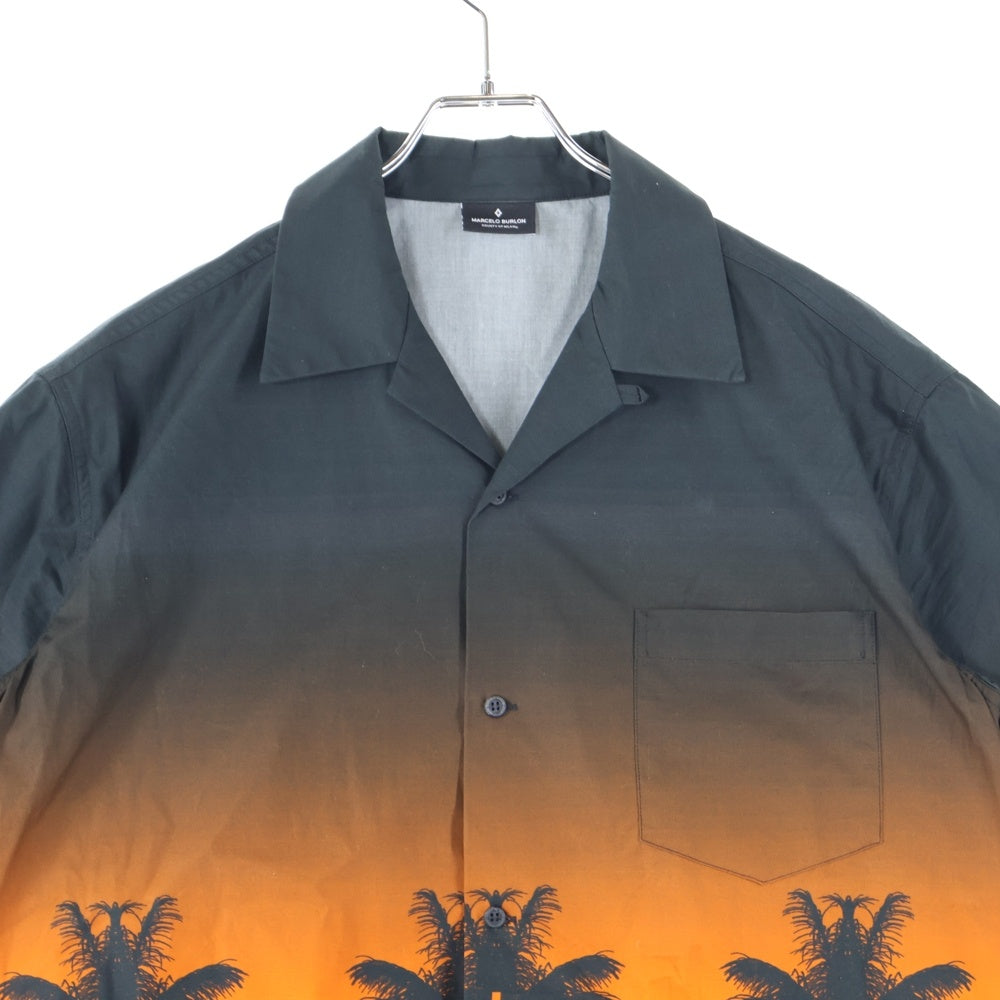 MARCELO BURLON(マルセロバーロン) グラデーションプリント ハワイアン 半袖シャツ マルチ CMGA035S18651037