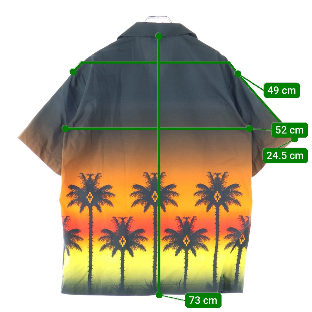 MARCELO BURLON(マルセロバーロン) グラデーションプリント ハワイアン 半袖シャツ マルチ CMGA035S18651037