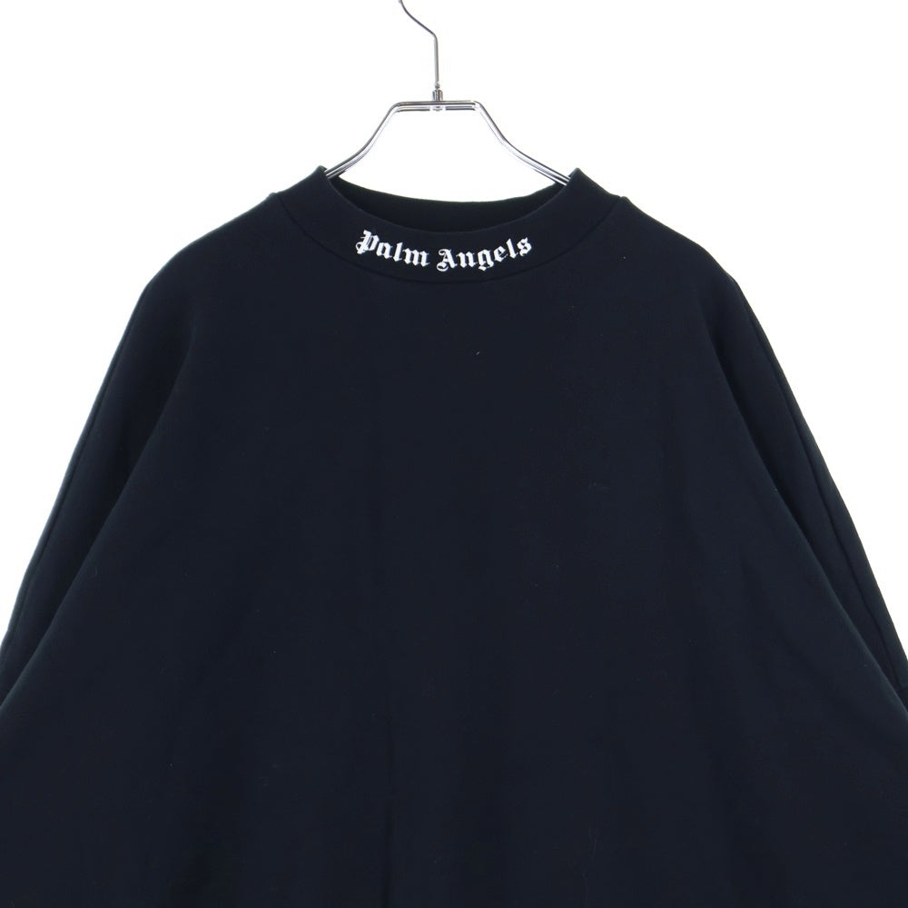 Palm Angels(パームエンジェルス) ネックバックロゴプリント モックネック スウェット トレーナー ブラック PMBA021F18441027