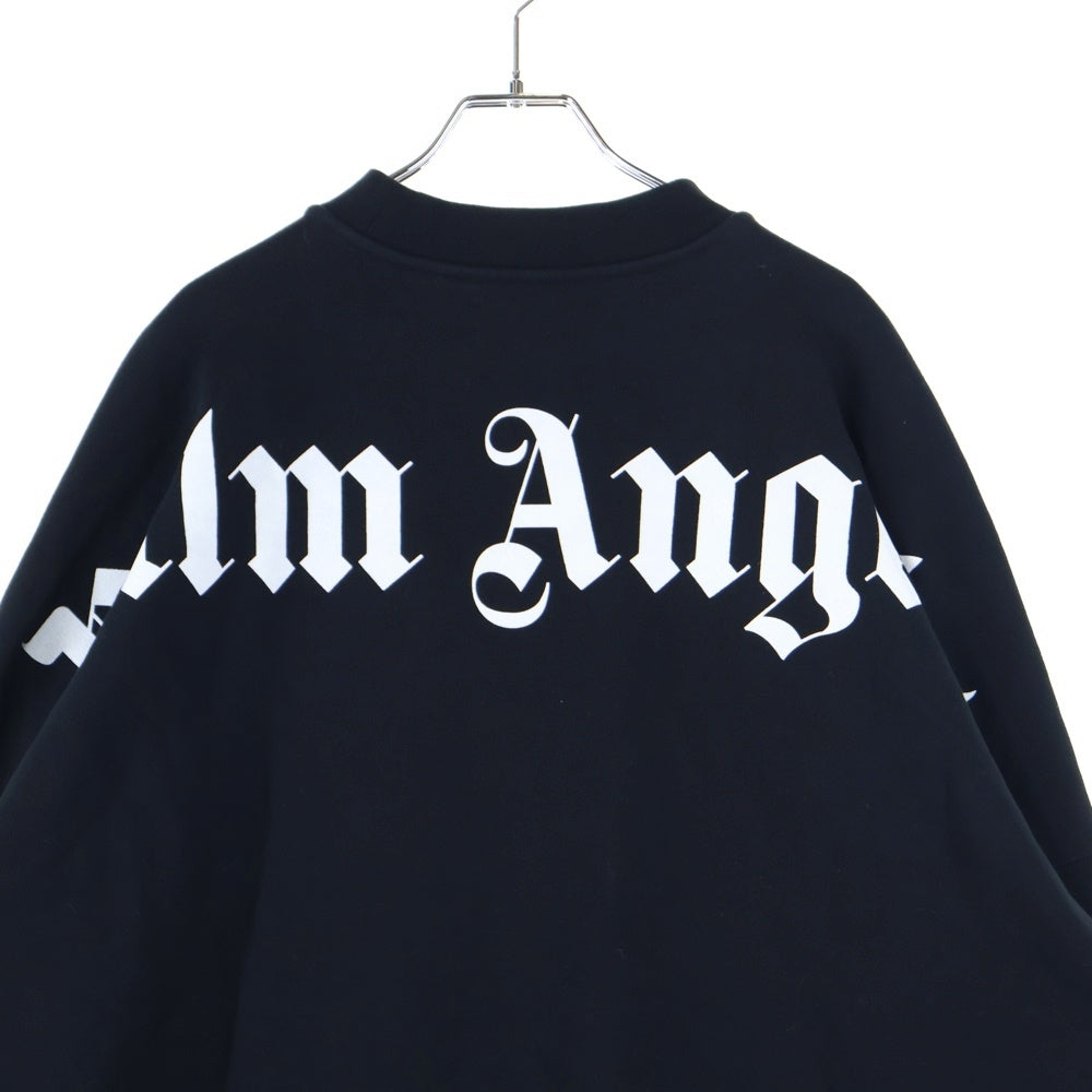 Palm Angels(パームエンジェルス) ネックバックロゴプリント モックネック スウェット トレーナー ブラック PMBA021F18441027