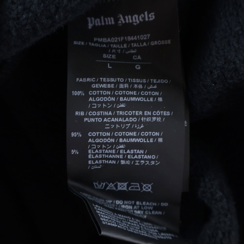 Palm Angels(パームエンジェルス) ネックバックロゴプリント モックネック スウェット トレーナー ブラック PMBA021F18441027