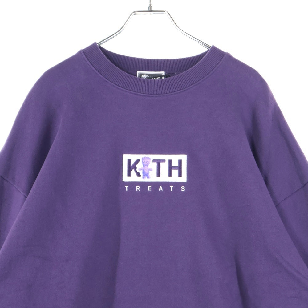 KITH TREATS TOKYO(キース トリーツ トウキョウ) ×SOUR PATCH KIDS BOX LOGO NELSON CREWNECK サワーパッチキッズ ボックスロゴ ネルソン クルーネックスウェットトレーナー パープル KHT030174-6003