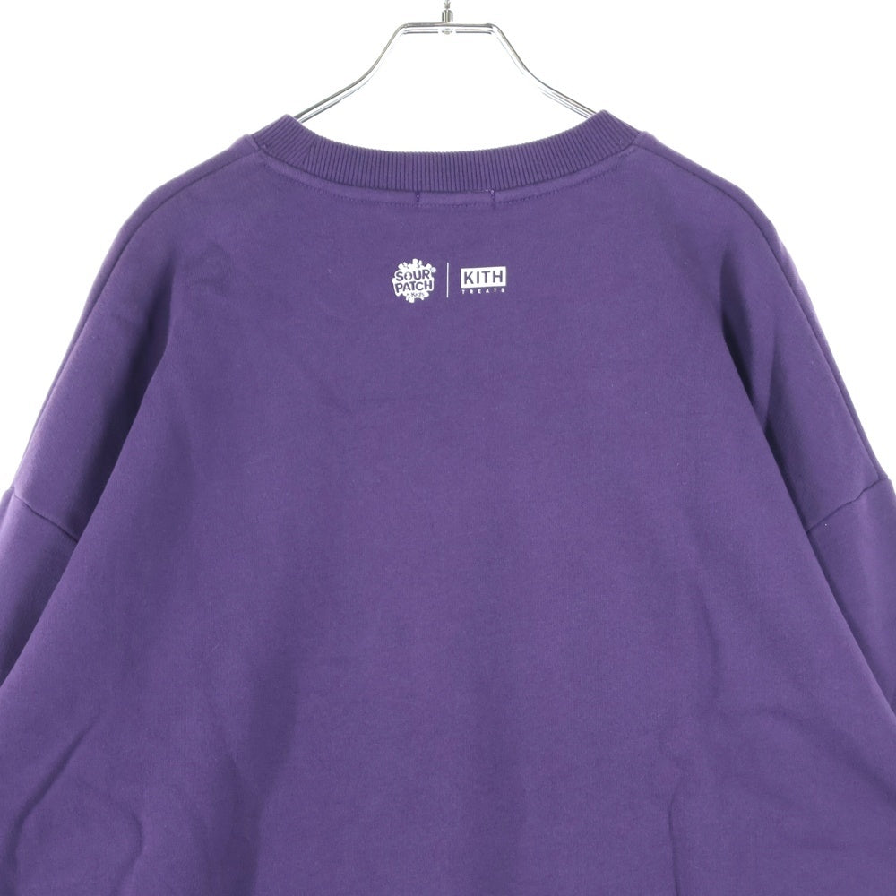 KITH TREATS TOKYO(キース トリーツ トウキョウ) ×SOUR PATCH KIDS BOX LOGO NELSON CREWNECK サワーパッチキッズ ボックスロゴ ネルソン クルーネックスウェットトレーナー パープル KHT030174-6003
