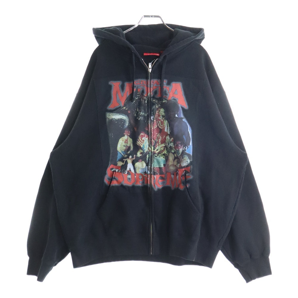 SUPREME(シュプリーム) 23AW Muta Zip Up Hoodie ムタ フロントプリント ジップアップフーディ ブラック