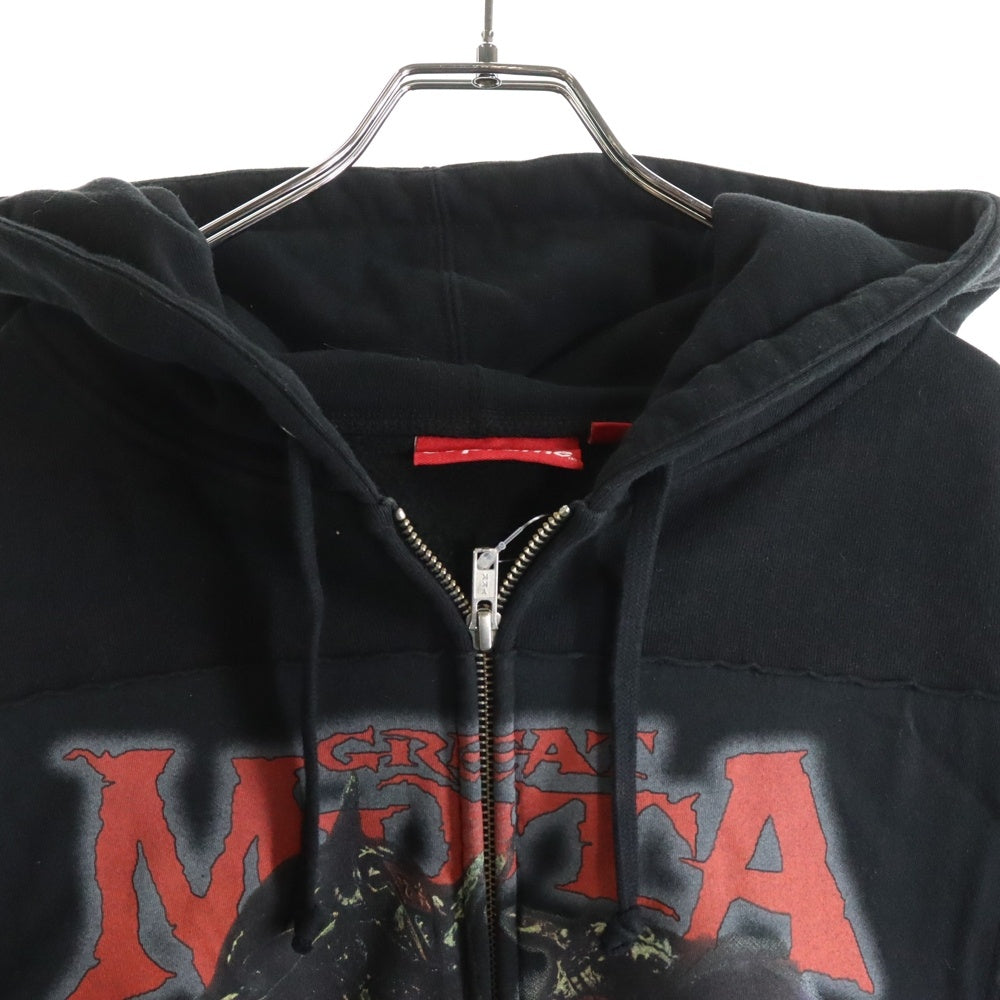 SUPREME(シュプリーム) 23AW Muta Zip Up Hoodie ムタ フロントプリント ジップアップフーディ ブラック