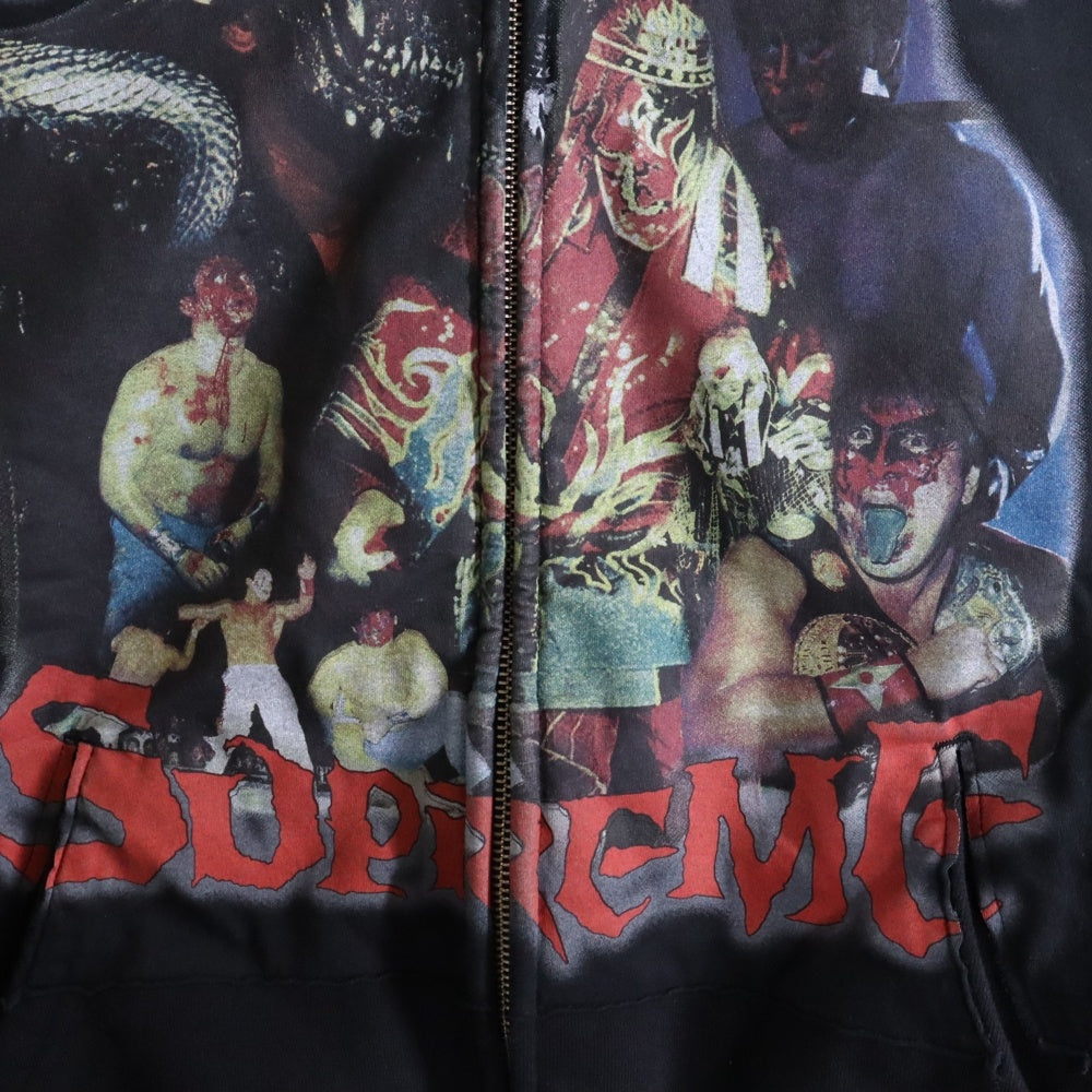 SUPREME(シュプリーム) 23AW Muta Zip Up Hoodie ムタ フロントプリント ジップアップフーディ ブラック