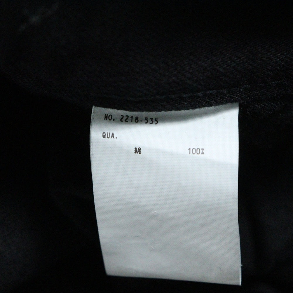 LAD MUSICIAN(ラッドミュージシャン) 1TUCK TAPERED WIDE PANTS 1タック デニム テーパード ワイドパンツ ブラック 2223-653