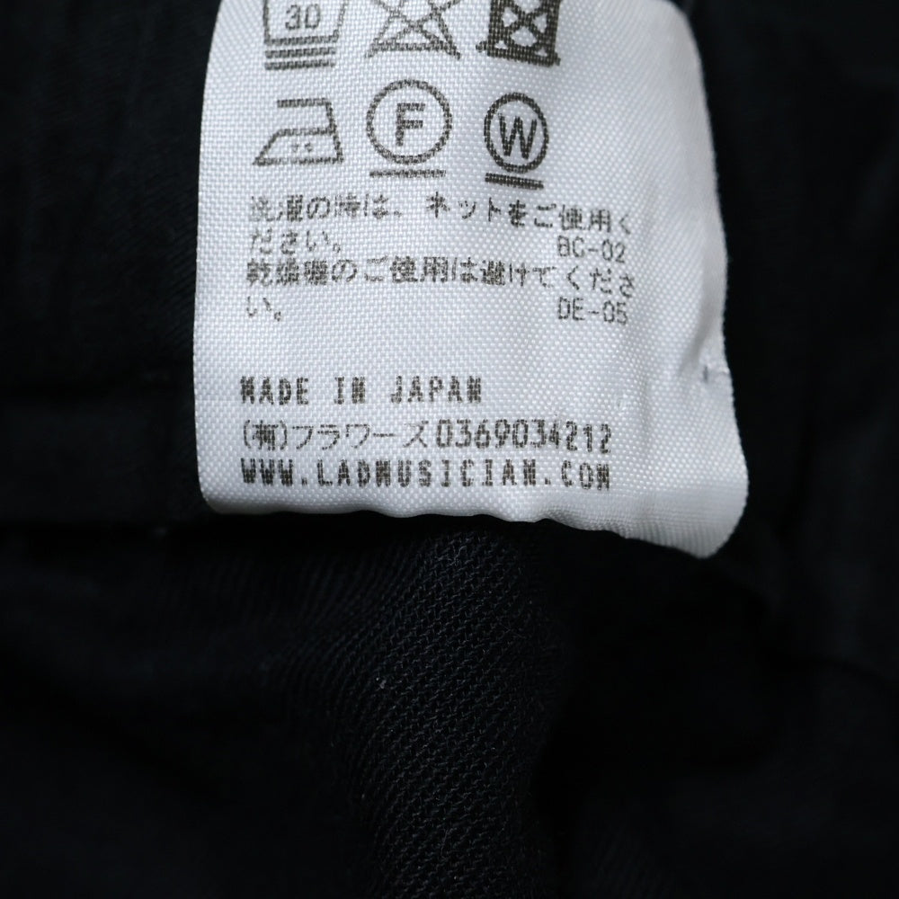 LAD MUSICIAN(ラッドミュージシャン) 21SS ビッグシルエット ワイドパンツ ブラック 2121-510