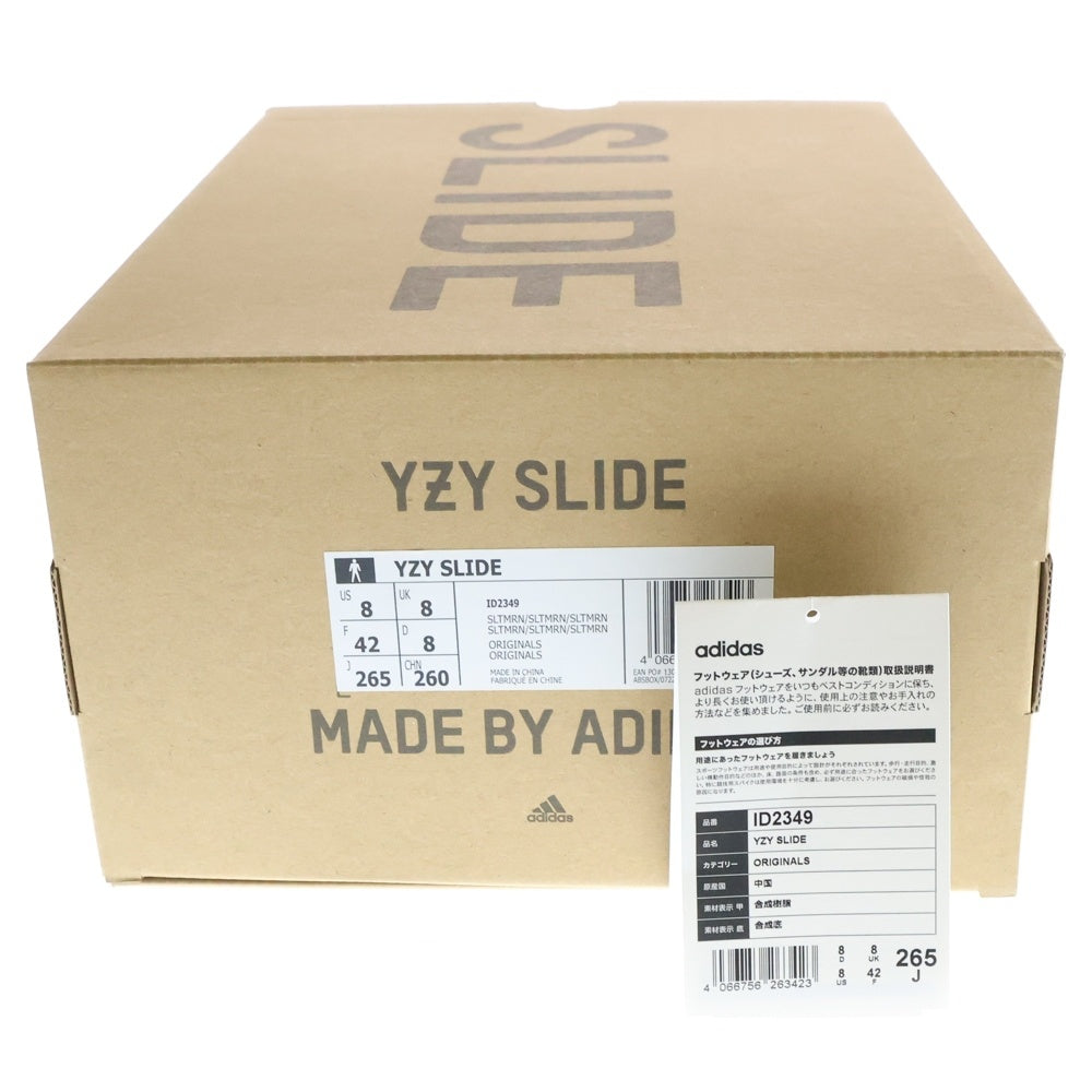 adidas(アディダス) YEEZY SLIDE SLATE MARINE イージースライド スレートマリン ラバーサンダル グレー US8/26.5cm ID2349