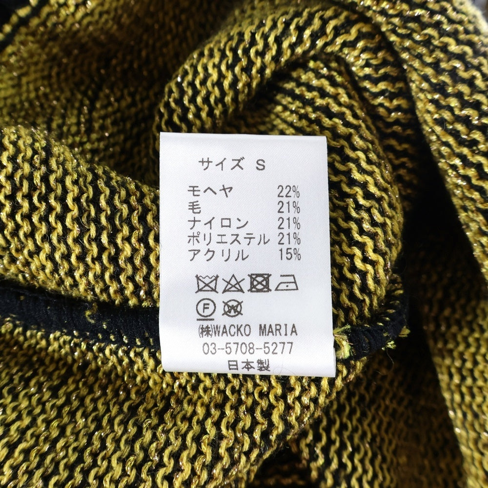 WACKO MARIA(ワコマリア) 24AW GLITTER MOHAIR CREW NECK SWEATER (TYPE-2) グリッター モヘア クルーネック ニットセーター ブラック 24FW-WMK-KN17