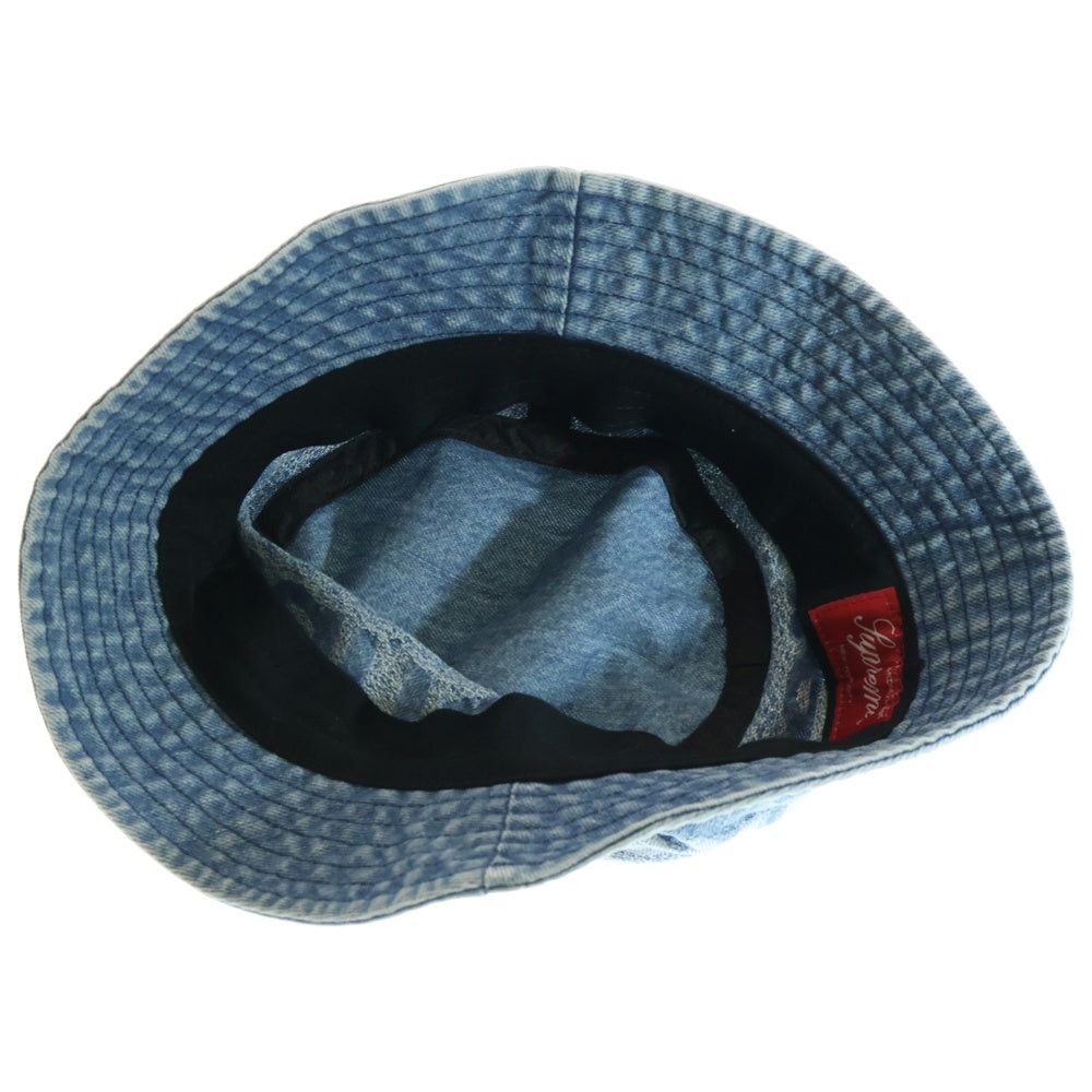 SUPREME(シュプリーム) 22SS Fade Jacquard Denim Crusher Hat フェードジャカードクラッシャー デニムハット バケットハット ロゴ インディゴ