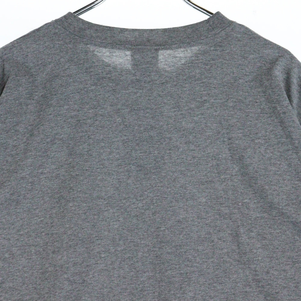 STUSSY(ステューシー) フロントロゴ刺繍 クルーネック半袖Tシャツ カットソー グレー