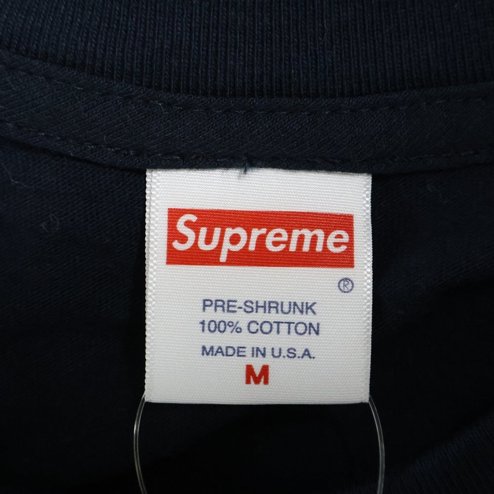 SUPREME(シュプリーム) 19SS ×MARVEL Ghost Rider tee マーベル ゴースト ライダー フロントプリント クルーネック半袖Tシャツ カットソー ネイビー