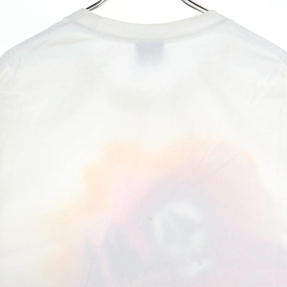STUSSY(ステューシー) S/S REAPER TEE スカル ブルドッグ プリント クルーネック半袖Tシャツ ホワイト