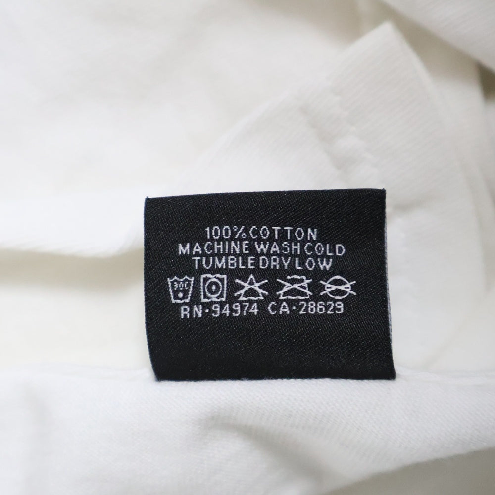 STUSSY(ステューシー) S/S REAPER TEE スカル ブルドッグ プリント クルーネック半袖Tシャツ ホワイト