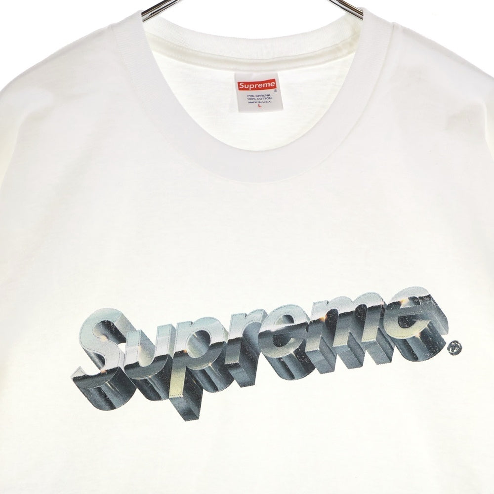 SUPREME(シュプリーム) 20SS Chrome Logo Tee クローム ロゴプリント クルーネック半袖Tシャツ カットソー ホワイト