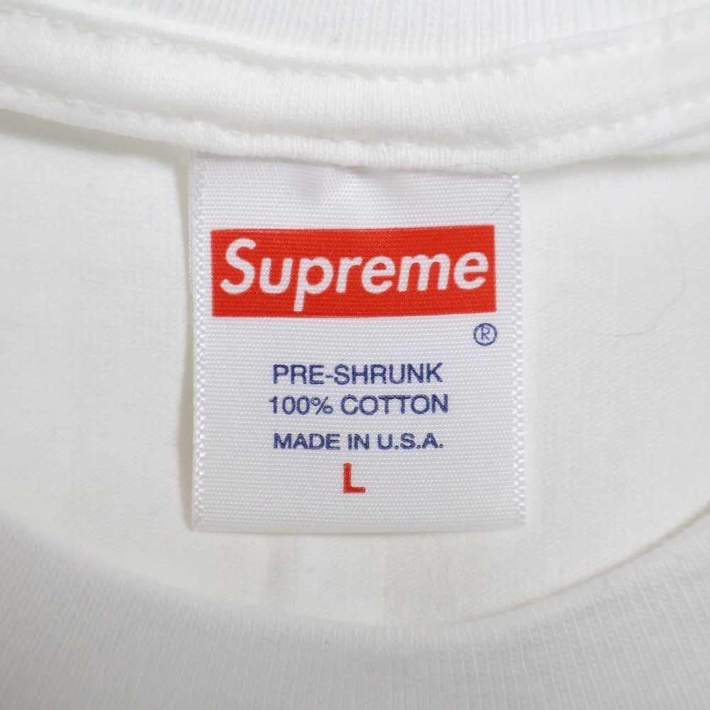 SUPREME(シュプリーム) 20SS Chrome Logo Tee クローム ロゴプリント クルーネック半袖Tシャツ カットソー ホワイト
