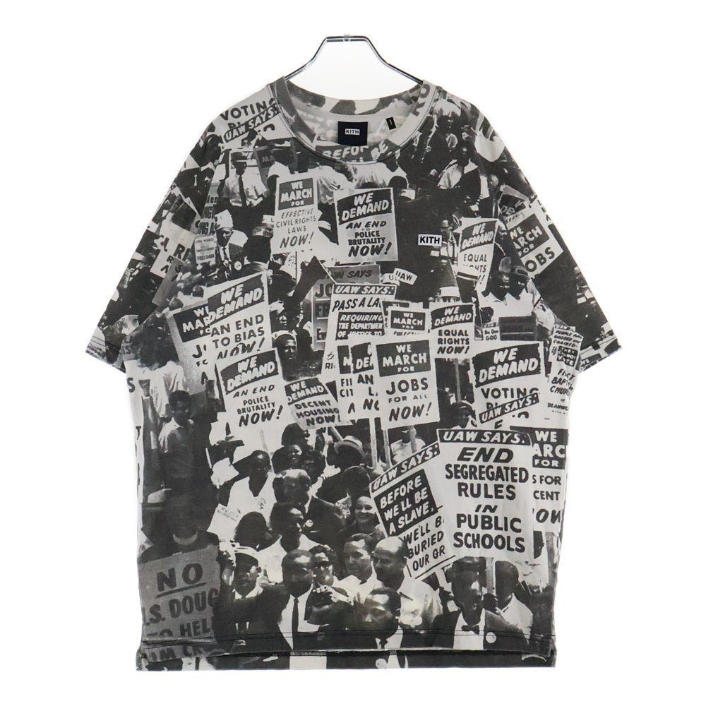 KITH(キス) MARCH ON WASHINGTON TEE キング牧師 ワシントン大行進 プリント 半袖Tシャツ ホワイト/ブラック