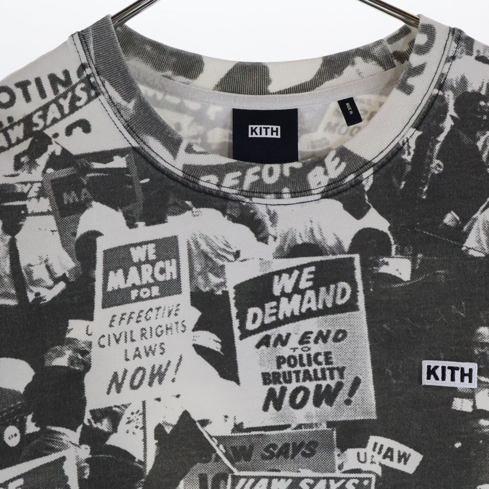 KITH(キス) MARCH ON WASHINGTON TEE キング牧師 ワシントン大行進 プリント 半袖Tシャツ ホワイト/ブラック