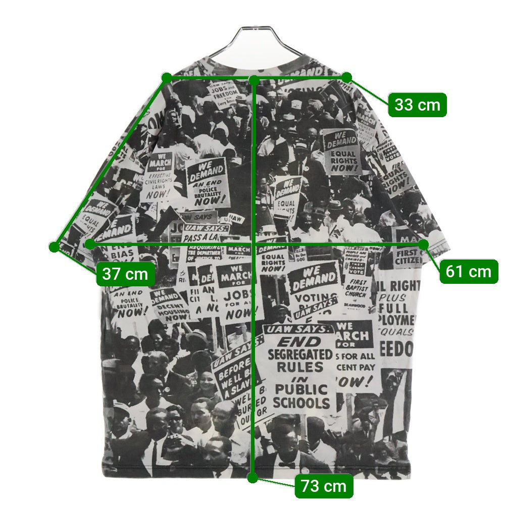 KITH(キス) MARCH ON WASHINGTON TEE キング牧師 ワシントン大行進 プリント 半袖Tシャツ ホワイト/ブラック