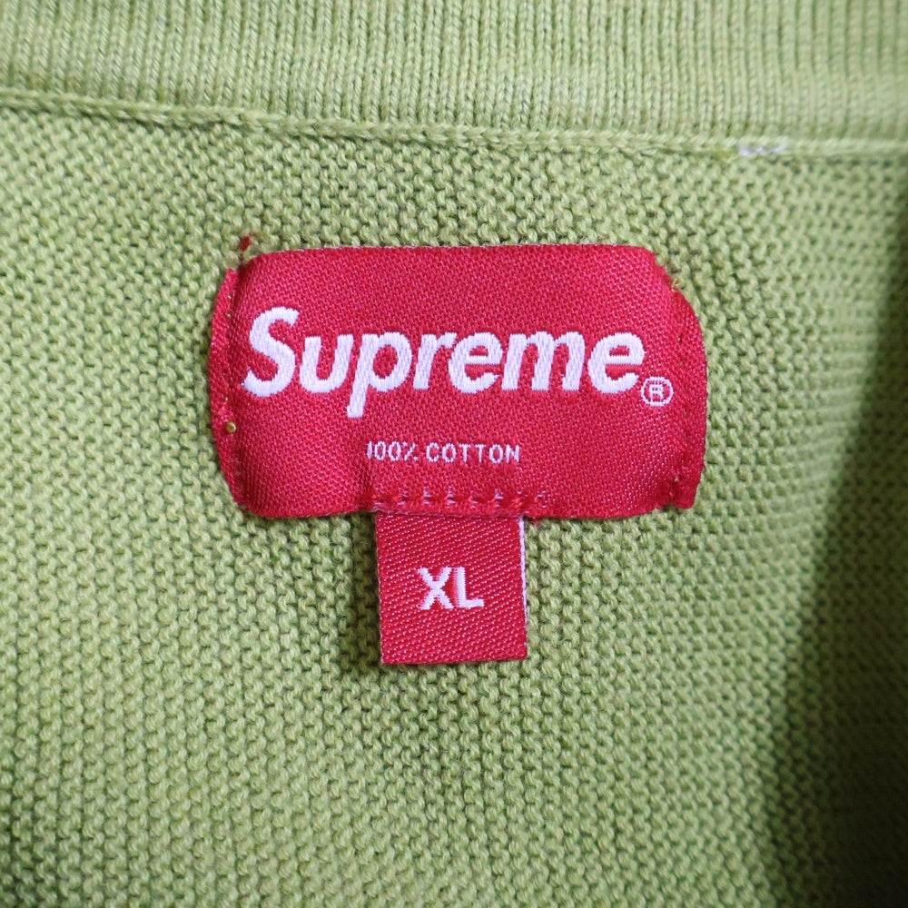 SUPREME(シュプリーム) 22SS Stripe Button Up Polo ストライプ ボタンアップ コットン ニット ポロ 半袖ポロシャツ ストライプ マルチ