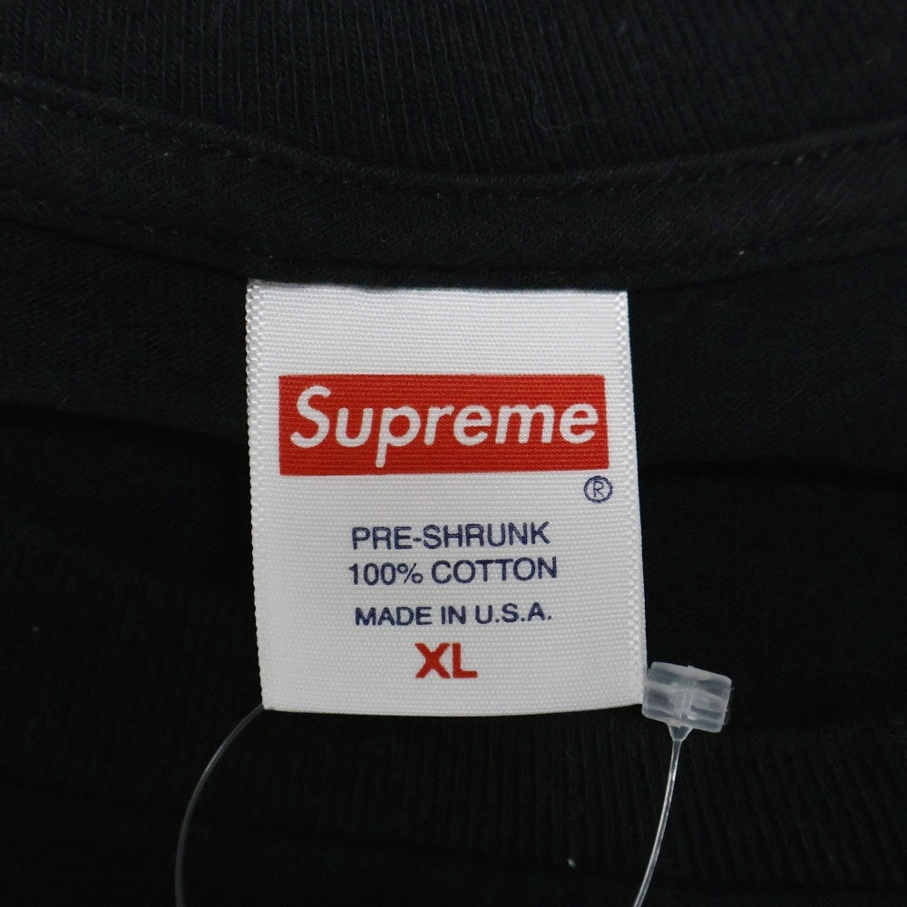 SUPREME(シュプリーム) 21AW ×Thrasher Skyline Tee スラッシャー スカイライン ロゴプリント クルーネック半袖Tシャツ カットソー ブラック