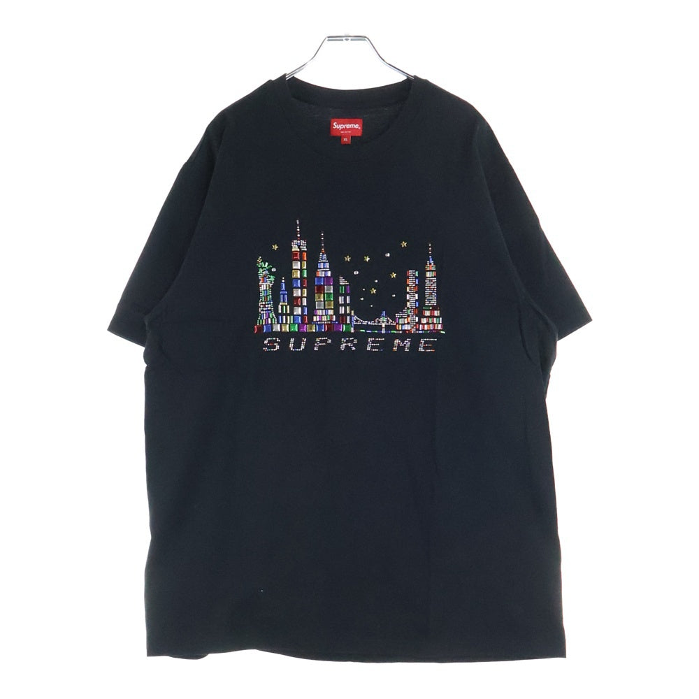 SUPREME(シュプリーム) 21AW Skyline S/S Top メタルビーズ スカイライン クルーネック 半袖Tシャツ ブラック