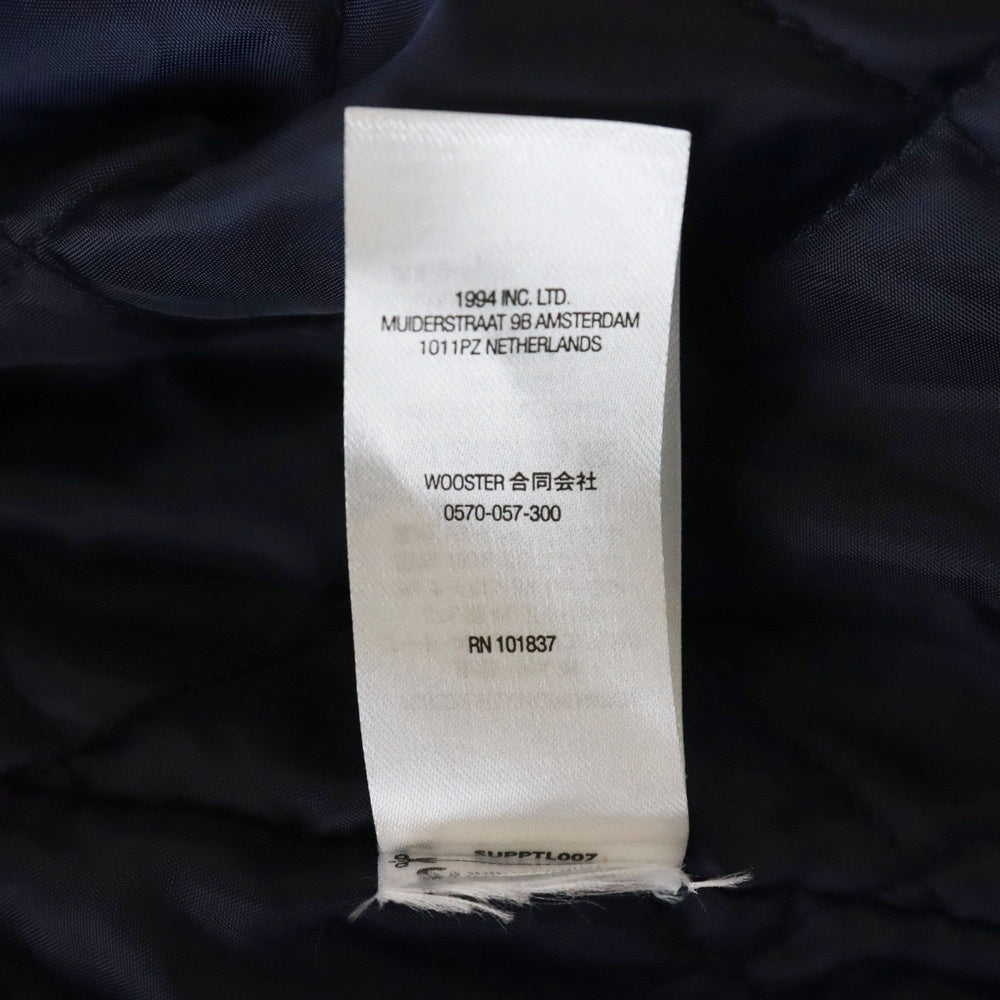 SUPREME(シュプリーム) 22AW Fleece Hooded デニムシャツ フード付き スウェットコンビ 裏地キルティング インディゴ/グレー