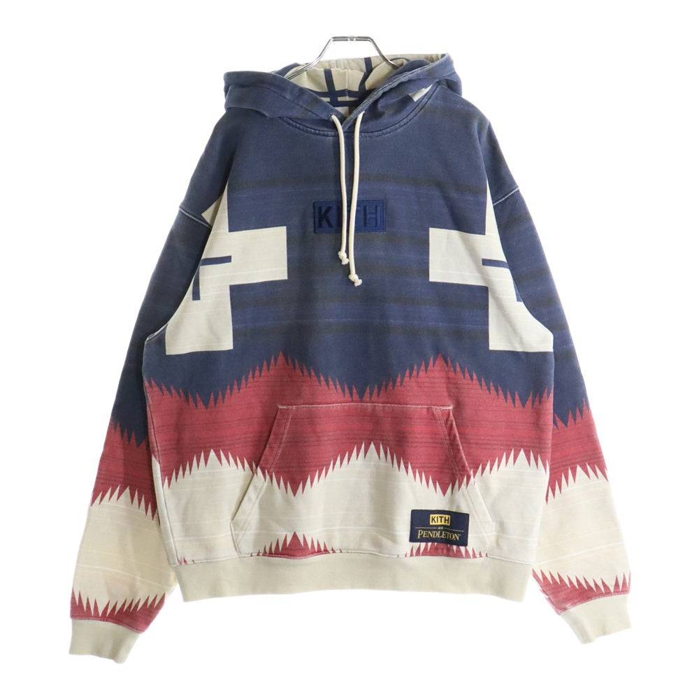 KITH(キス) 20AW ×Pendleton Brave Star Williams III Hoodie ペンドルトン ブレイブ スター ウィリアムズ 3 総柄 プルオーバー スウェットパーカー 20-070-060-0021-4-0