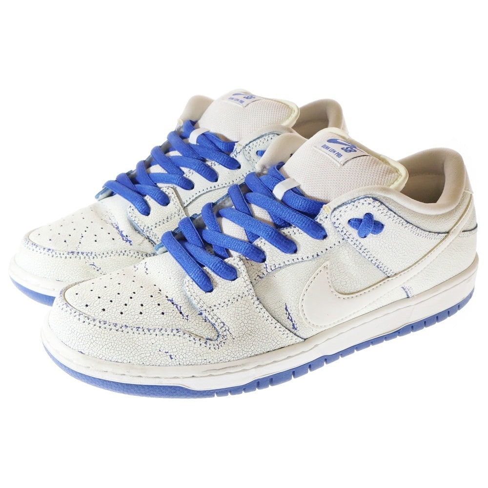 NIKE SB(ナイキエスビー) DUNK LOW PRO PRM SB ダンクロー ポースリン ローカットスニーカー ホワイト/ブルー US10.5/28.5cm CJ6884-100