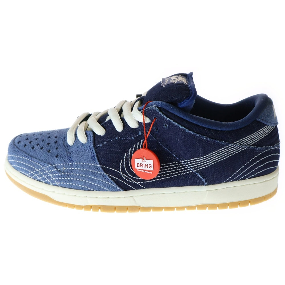 NIKE SB(ナイキエスビー) DUNK LOW PRO PRM SASHIKO ダンク プレミアム 刺し子 ローカットスニーカー ブルー US10.5/28.5cm CV0316-400