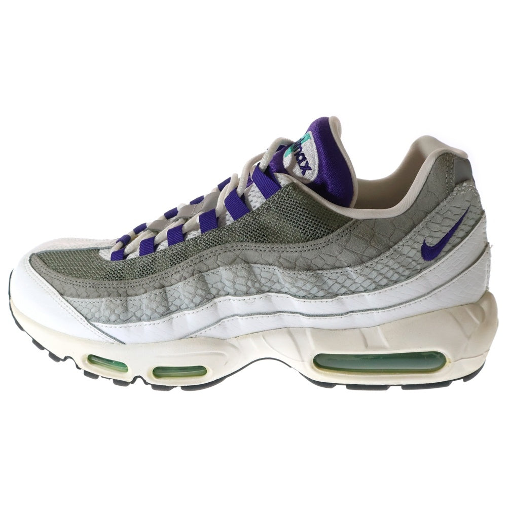 NIKE(ナイキ) AIR MAX 95 GRAPE SNAKESKIN エアマックス95 グレープ スネークスキン ローカットスニーカー ホワイト/グレー US11/29cm AO2450-101