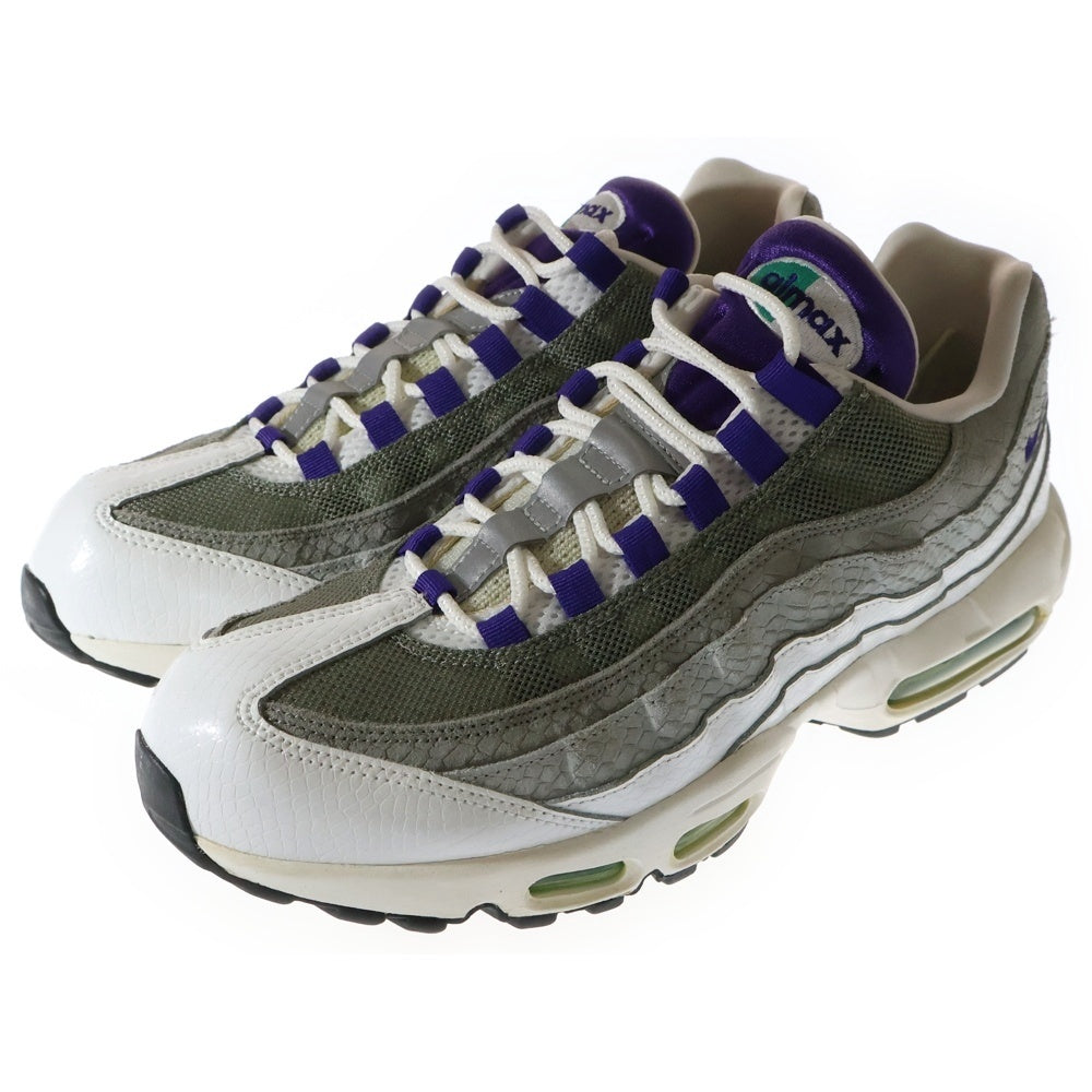 NIKE(ナイキ) AIR MAX 95 GRAPE SNAKESKIN エアマックス95 グレープ スネークスキン ローカットスニーカー ホワイト/グレー US11/29cm AO2450-101