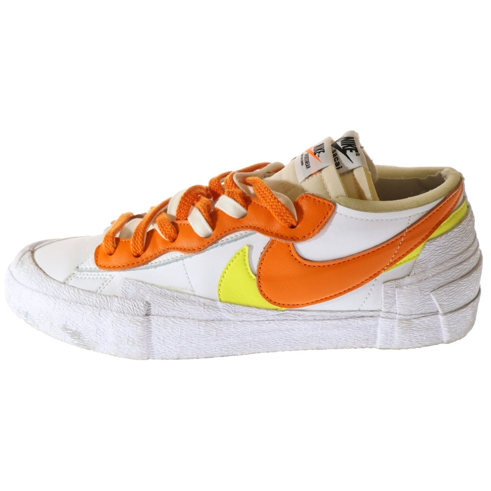 NIKE(ナイキ) ×sacai BLAZER LOW MAGMA ORANGE サカイ ブレザー マグマオレンジ ローカットスニーカー ホワイト/オレンジ US10.5/28.5cm DD1877-100