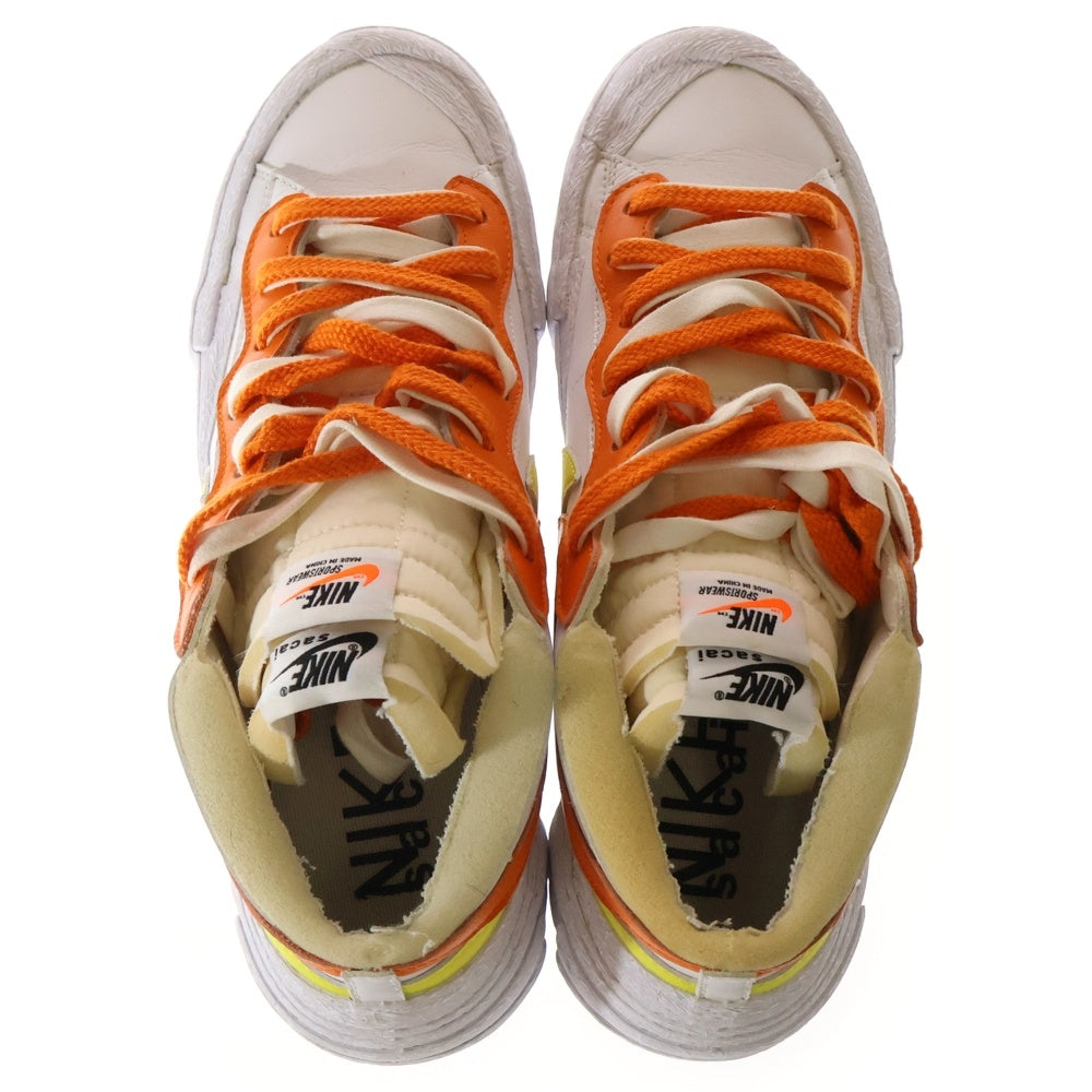 NIKE(ナイキ) ×sacai BLAZER LOW MAGMA ORANGE サカイ ブレザー マグマオレンジ ローカットスニーカー ホワイト/オレンジ US10.5/28.5cm DD1877-100