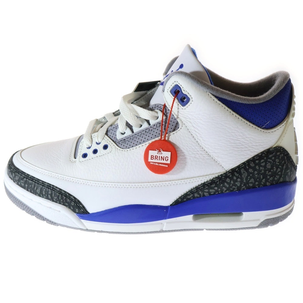 NIKE(ナイキ) AIR JORDAN 3 RETRO Racer Blue エアジョーダン3 レーサーブルー ハイカットスニーカー ホワイト US10.5/28.5cm CT8532-145