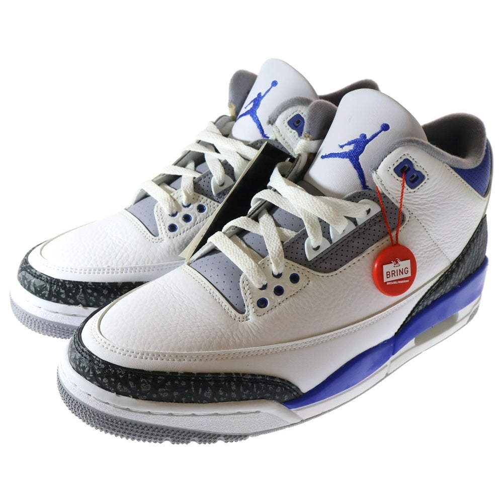 NIKE(ナイキ) AIR JORDAN 3 RETRO Racer Blue エアジョーダン3 レーサーブルー ハイカットスニーカー ホワイト US10.5/28.5cm CT8532-145
