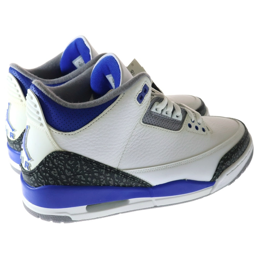 NIKE(ナイキ) AIR JORDAN 3 RETRO Racer Blue エアジョーダン3 レーサーブルー ハイカットスニーカー ホワイト US10.5/28.5cm CT8532-145