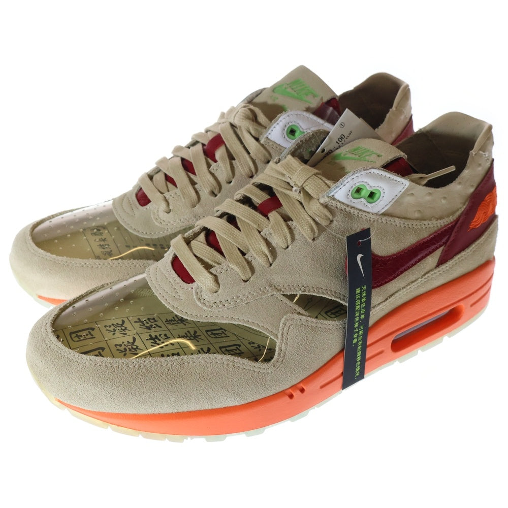 NIKE(ナイキ) ×CLOT AIR MAX 1 Kiss of Death クロット エアマックス1 キスオブデス ローカットスニーカー ベージュ/オレンジ US11/29cm DD1870-100