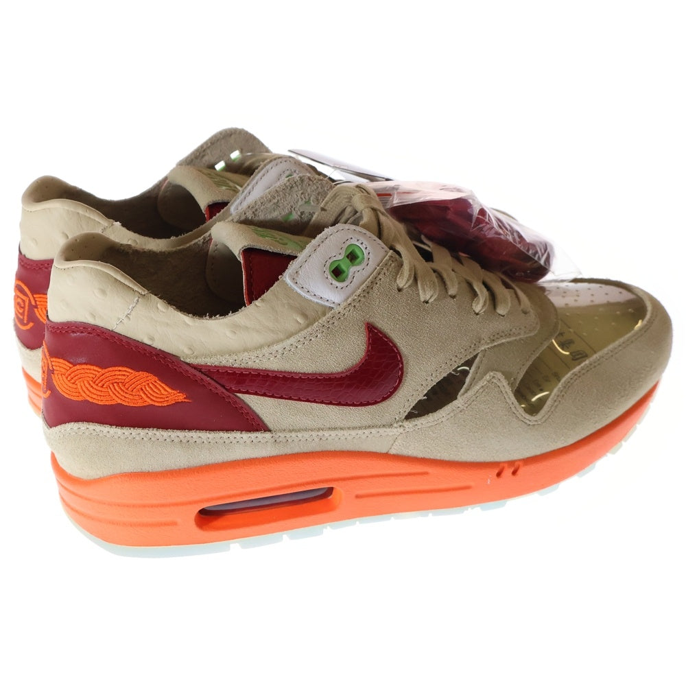 NIKE(ナイキ) ×CLOT AIR MAX 1 Kiss of Death クロット エアマックス1 キスオブデス ローカットスニーカー ベージュ/オレンジ US11/29cm DD1870-100