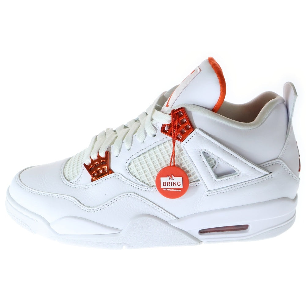 NIKE(ナイキ) AIR JORDAN 4 RETRO TEAM ORANGE エアジョーダン4 レトロ チームオレンジ ハイカットスニーカー ホワイト/オレンジ US10.5/28.5cm CT8527-118