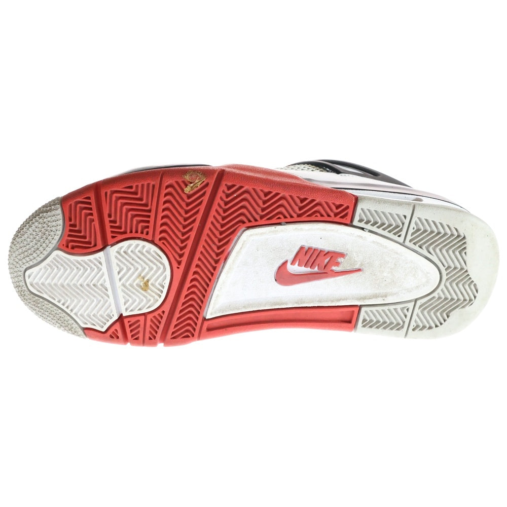 NIKE(ナイキ) AIR JORDAN4 RETRO FIRE RED エアジョーダン4 ファイアーレッド ハイカットスニーカー ホワイト/レッド US10.5/28.5cm DC7770-160