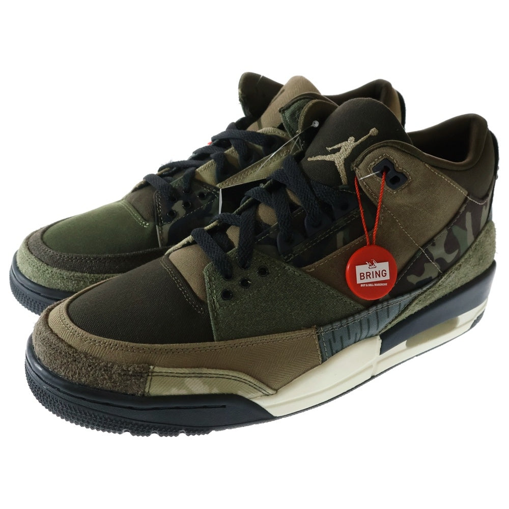 NIKE(ナイキ) AIR JORDAN 3 RETRO PATCHWORK エアジョーダン3 レトロ パッチワーク ミッドカットスニーカー カーキ US10.5/28.5cm DO1830-200