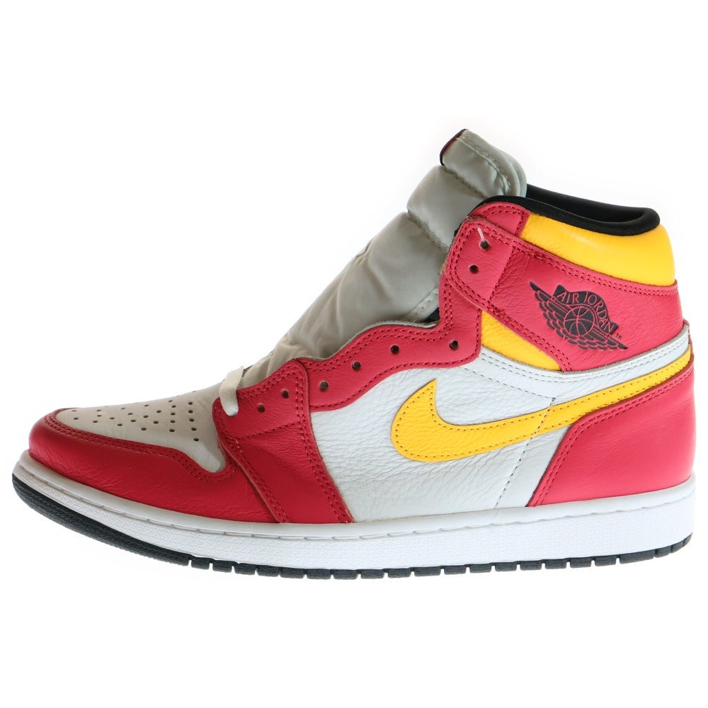 NIKE(ナイキ) AIR JORDAN 1 RETRO HIGH OG LIGHT FUSION RED エアジョーダン1 ライトフュージョン ハイカットスニーカー ピンク/ホワイト US10.5/28.5cm 555088-603