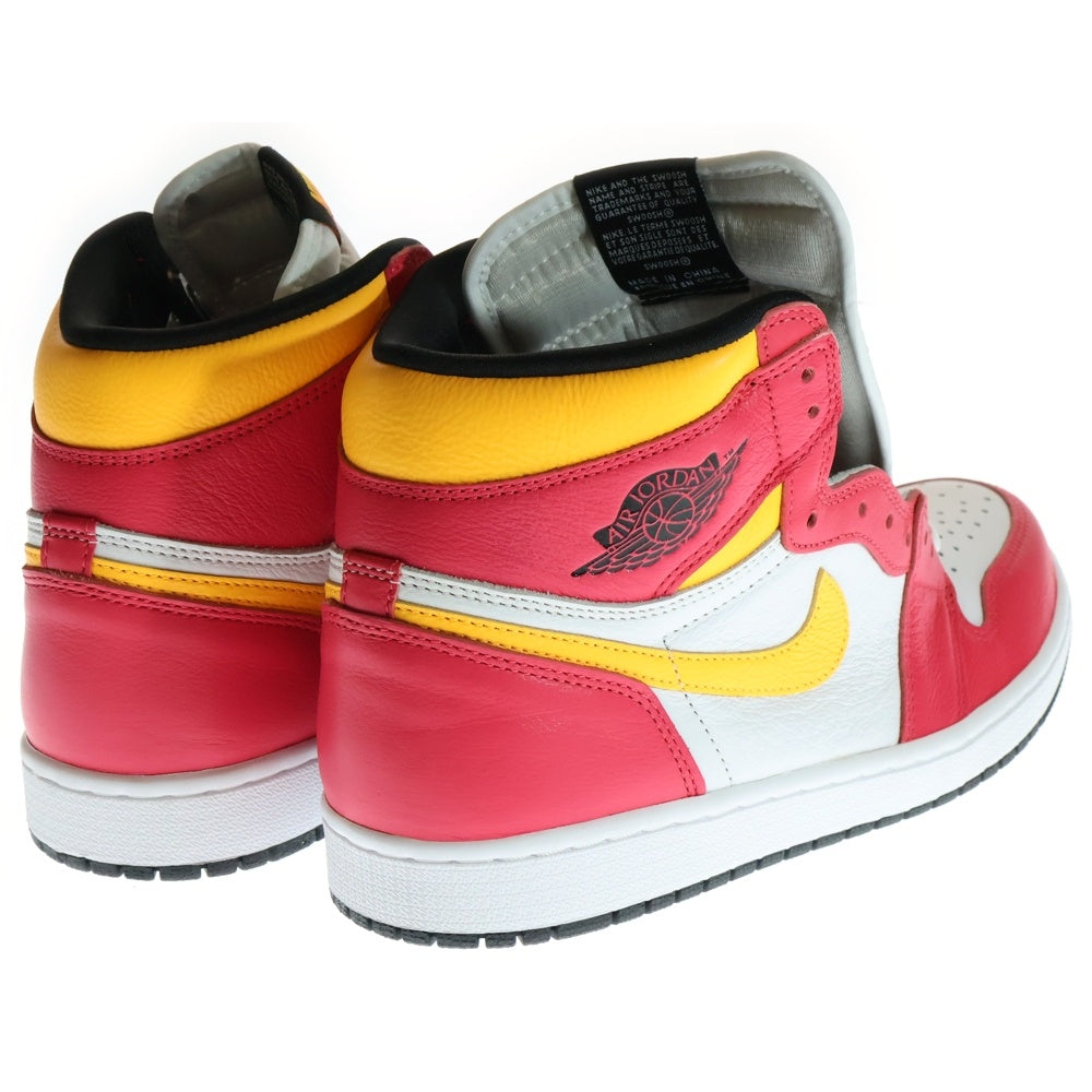NIKE(ナイキ) AIR JORDAN 1 RETRO HIGH OG LIGHT FUSION RED エアジョーダン1 ライトフュージョン ハイカットスニーカー ピンク/ホワイト US10.5/28.5cm 555088-603