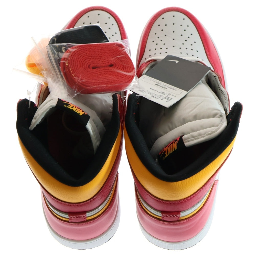 NIKE(ナイキ) AIR JORDAN 1 RETRO HIGH OG LIGHT FUSION RED エアジョーダン1 ライトフュージョン ハイカットスニーカー ピンク/ホワイト US10.5/28.5cm 555088-603